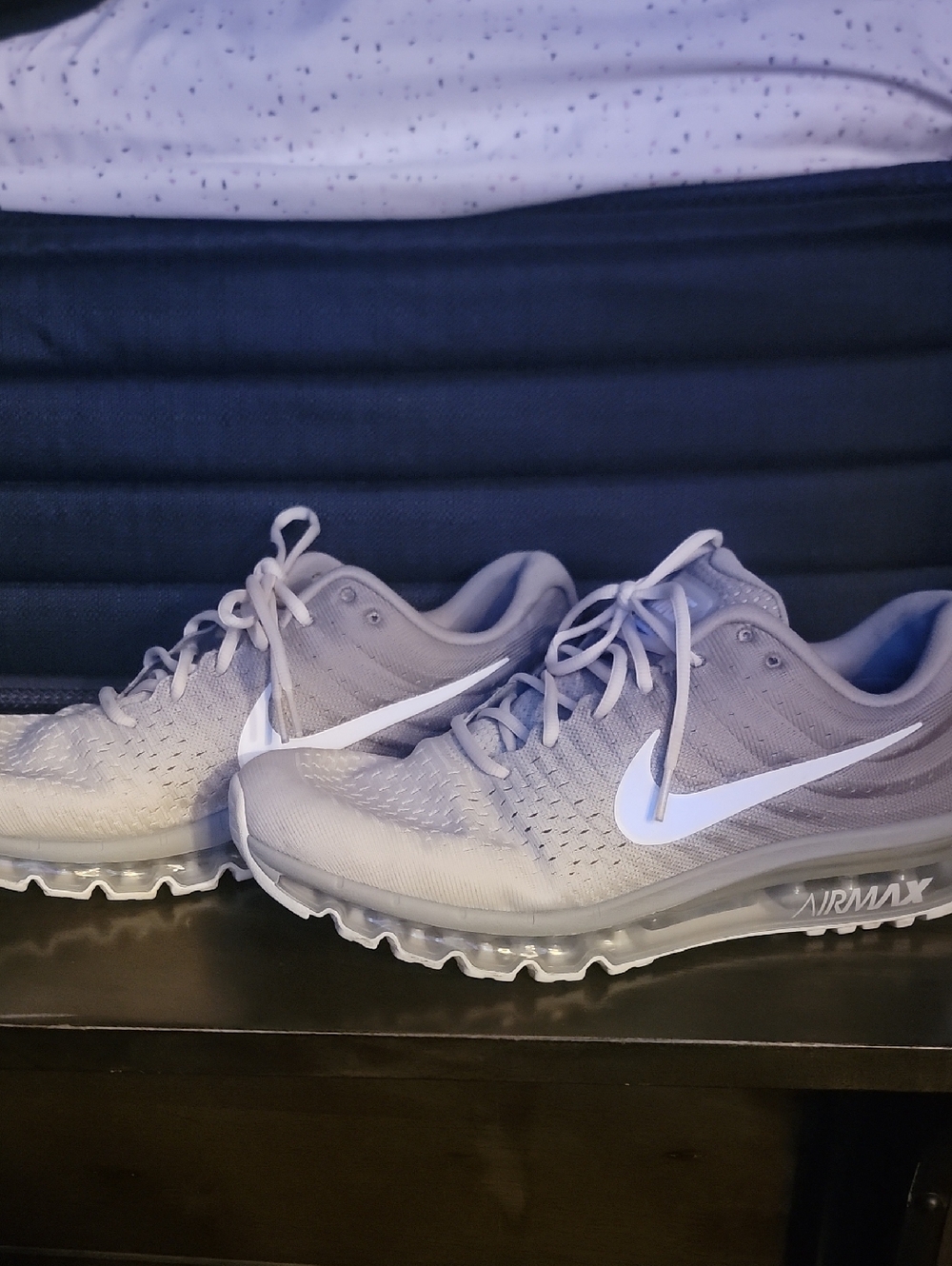 Nike Men’s Air Max Athletic Shoes - Light Gray/White